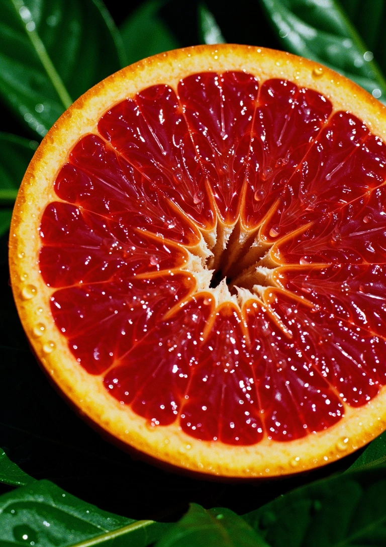 Frische Blutorange als Symbol für Vitalität